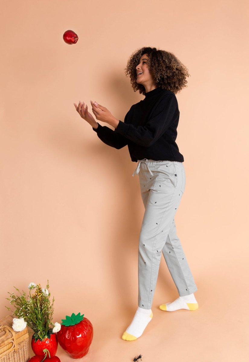 Pantalón "Hormigas en tus pantalones" - Gris perla