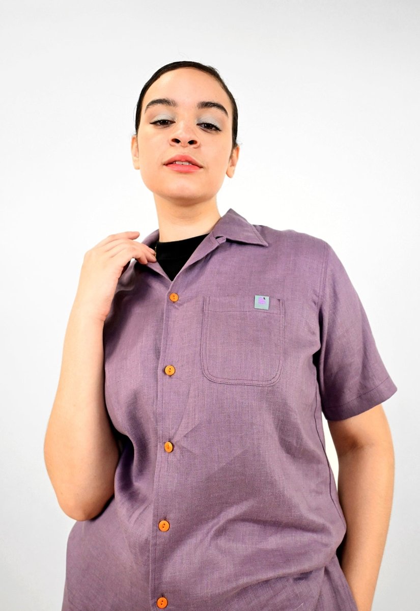 Camisa abotonada "Tutti-Frutti" - Purple Grape