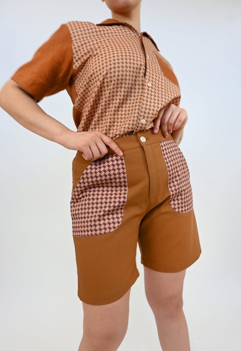 Pantalones cortos de trabajo/juego "Beetletooth" - Marrón caramelo