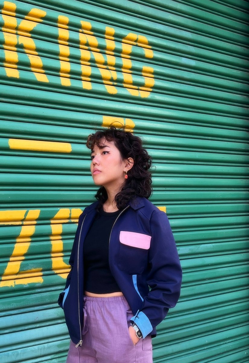 Chaqueta color block "In the Navy"