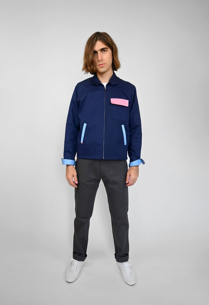 Chaqueta color block "In the Navy"