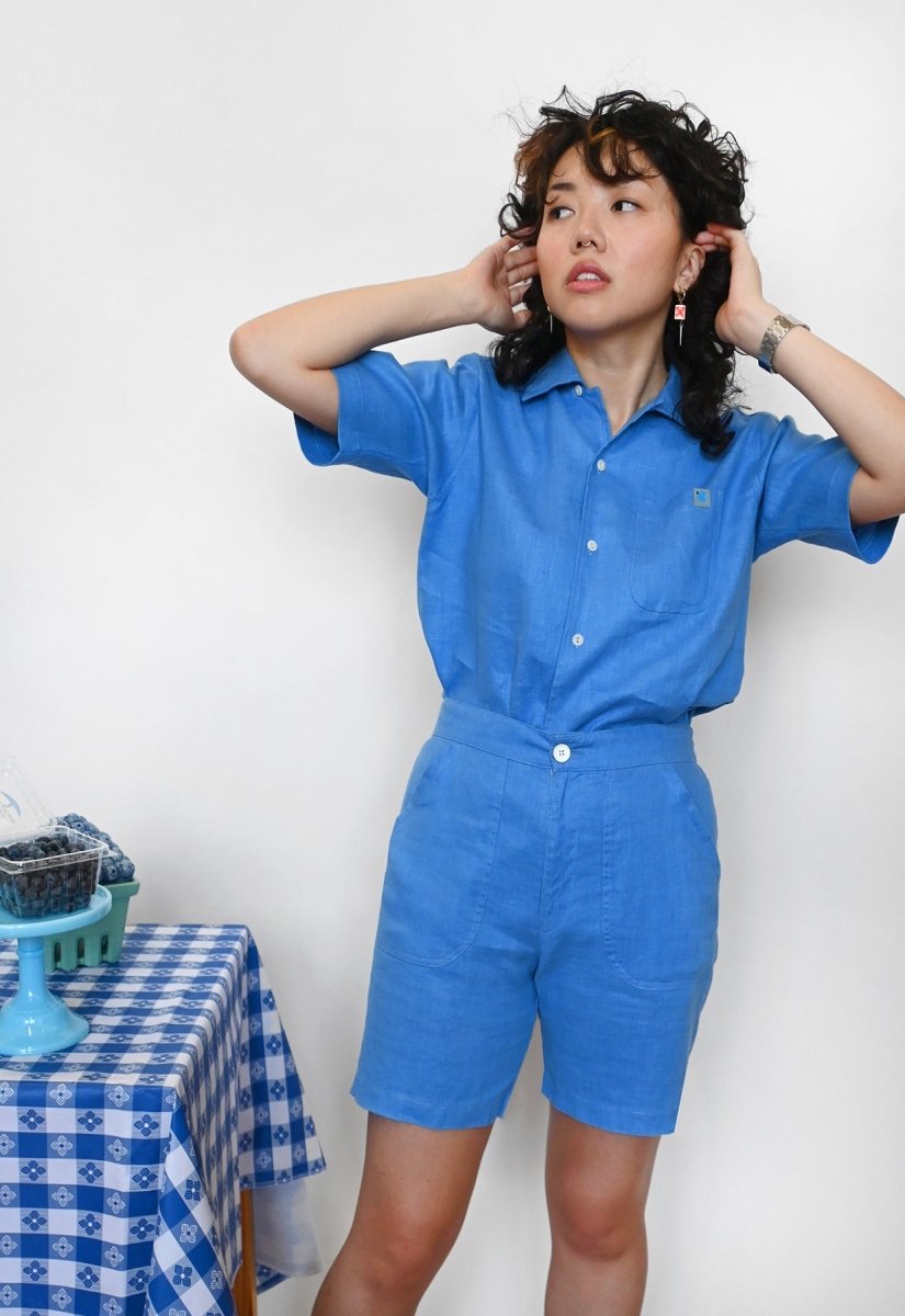 Camisa abotonada "Tutti-Frutti" - Arándano