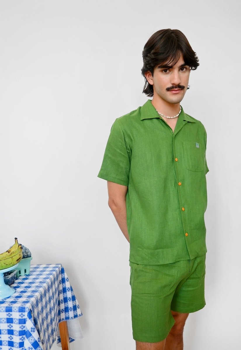 Shorts de trabajo/juego "Tutti-Frutti" - Verde plátano