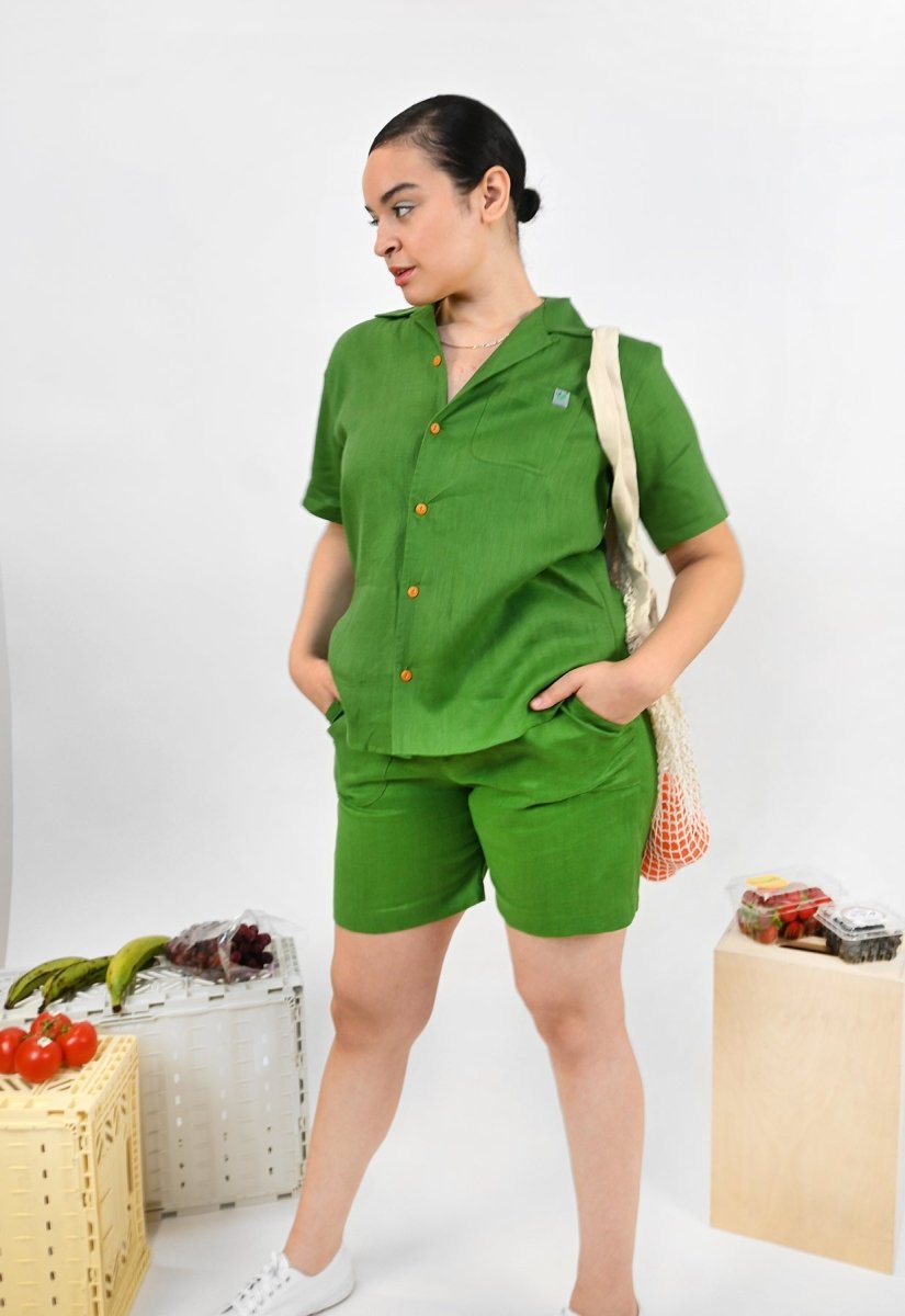Shorts de trabajo/juego "Tutti-Frutti" - Verde plátano