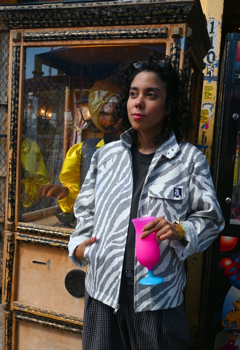 Chaqueta "Cebra Sin Causa" - Raya Gris