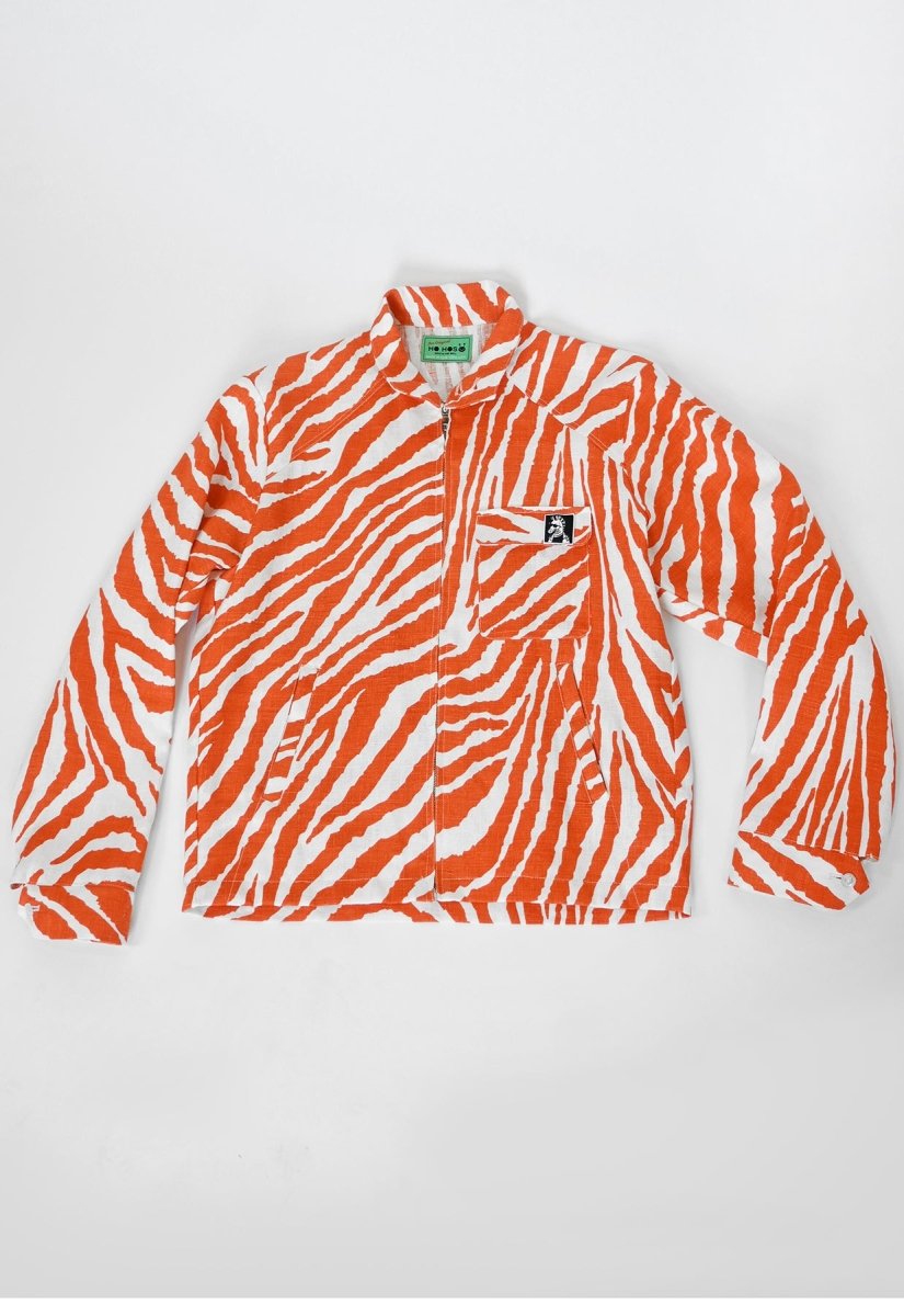 Chaqueta "Cebra Sin Causa" - Raya Naranja