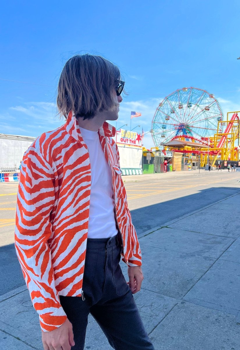 Chaqueta "Cebra Sin Causa" - Raya Naranja