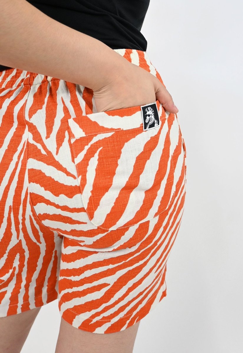 Shorts "Cebra Sin Causa" - Raya Naranja