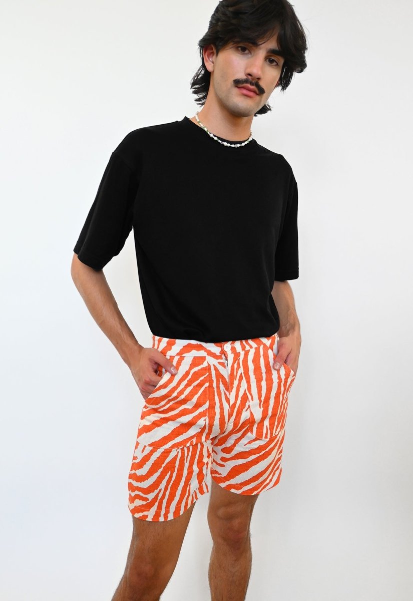 Shorts "Cebra Sin Causa" - Raya Naranja