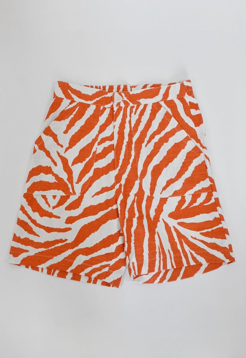 Shorts "Cebra Sin Causa" - Raya Naranja